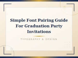 Simple Font Pairing Guide for Graduation Party Invitations